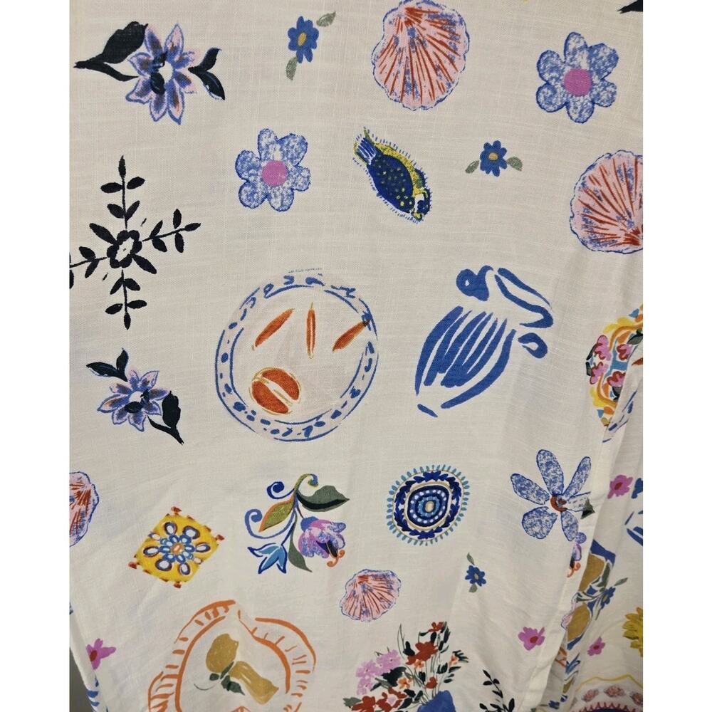 Label Of Love Anthropologie Womens XL Wide Leg Linen Blend Resort Pants Boho Art - Picture 3 of 12
